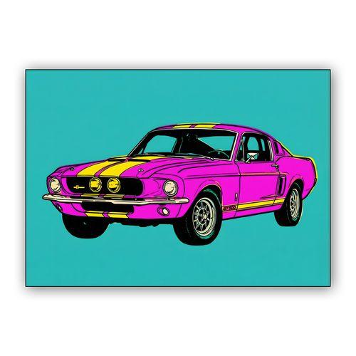 Shelby GT500 Neon Pop Art Edition wall art poster