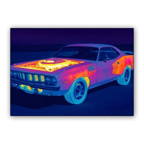 HEMI 'Cuda Thermal Heat Signature Art wall art poster