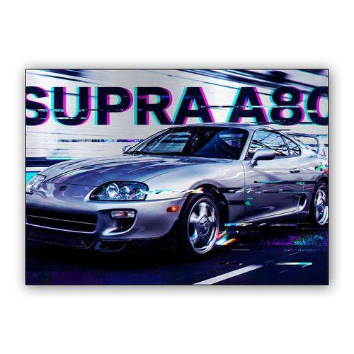 Toyota Supra A80: Digital Velocity Glitch wall art poster