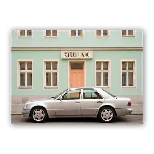 Mercedes-Benz 500E: Studio 500 Pastel Symmetry wall art poster