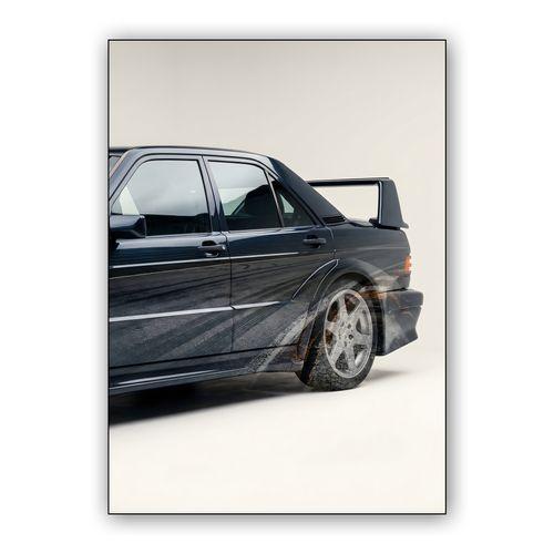 Mercedes 190E Evolution II: Track Echoes wall art poster