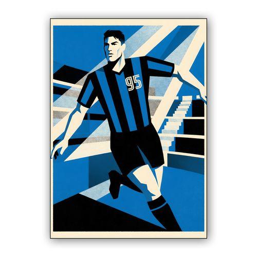 Bastoni Number 95 Halftone Art wall art poster