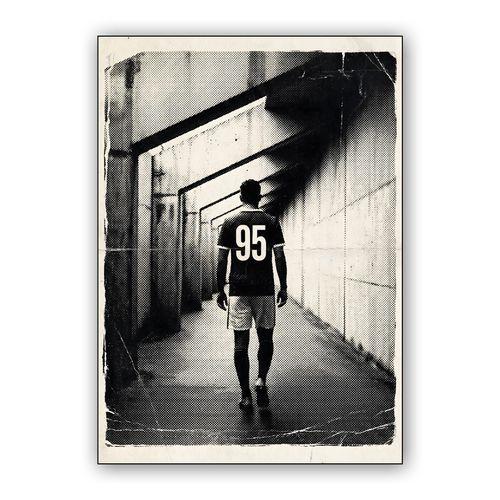 Alessandro Bastoni 95 - Halftone Tunnel Walk wall art poster