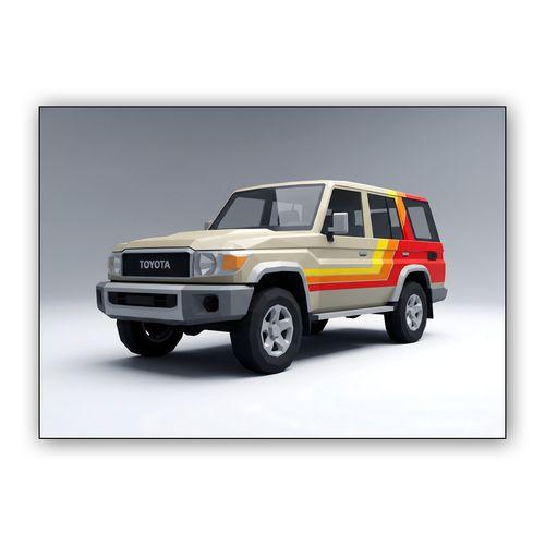 Toyota Land Cruiser 70 Series - Low Poly Retro Edition wall art poster