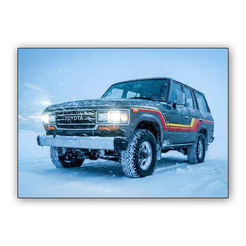 Toyota Land Cruiser 60 Series: Winter Blizzard Expedition wall art poster