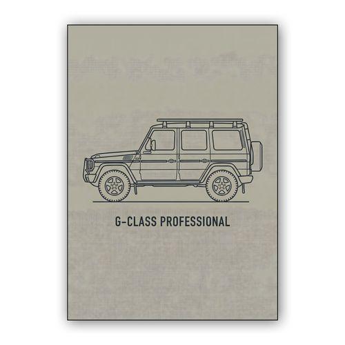 Mercedes-Benz G-Class Professional Line Art Profile wall art poster