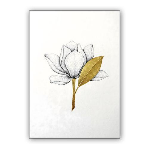 Gilded Magnolia Bloom wall art poster