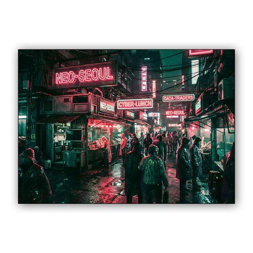Market Pulse: Neo-Seoul wall art poster