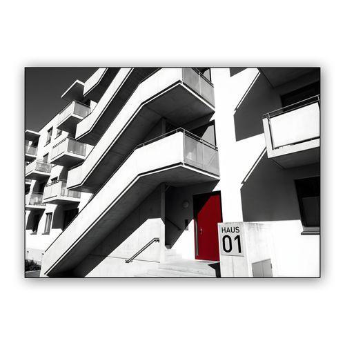 Haus 01: The Red Accent wall art poster
