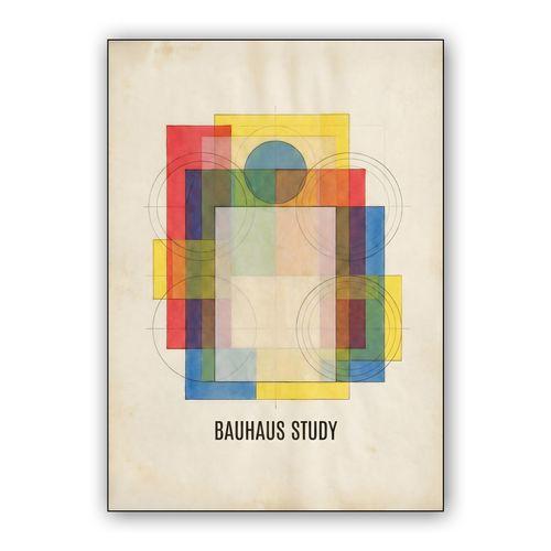 Bauhaus Study: Geometric Primary Forms wall art poster