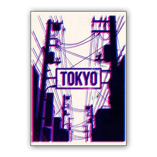 Tokyo Transmission: Anaglyph Urbanism wall art poster