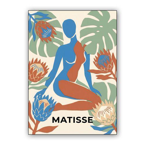 Matisse Garden: The Blue and Terracotta Silhouette wall art poster