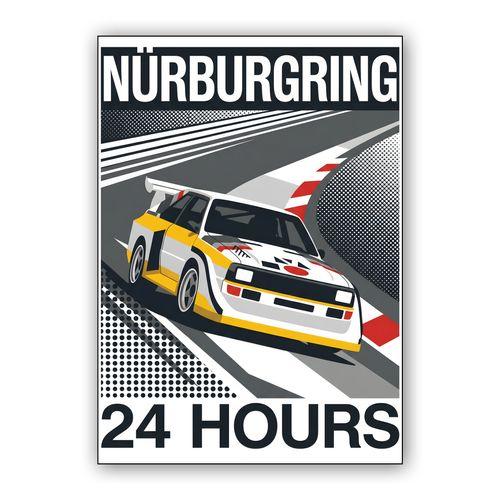 Nürburgring 24 Hours: Sport Quattro S1 Tribute wall art poster