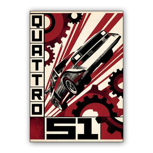 Audi Sport Quattro S1: Rally Propaganda wall art poster