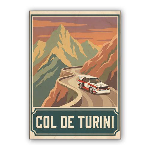 Col de Turini: Audi Sport Quattro S1 Vintage Poster wall art poster