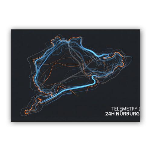 Nürburgring Telemetry: 24 Hours of Data wall art poster
