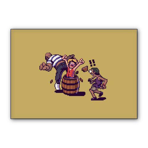 Luffy shows up wall art poster