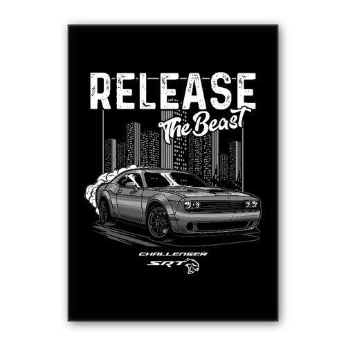 Dodge Challenger SRT wall art poster
