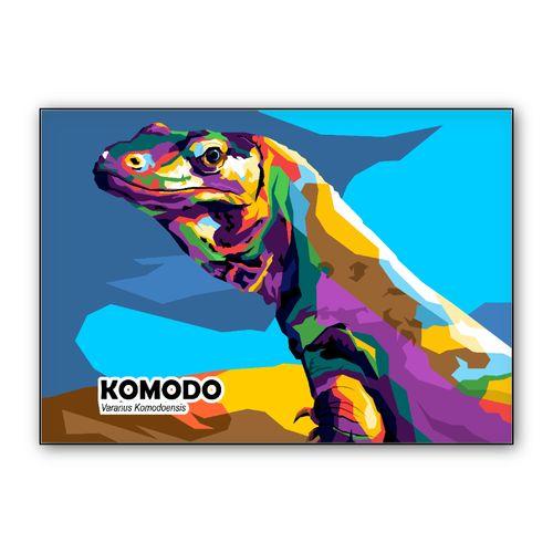 Special Animal Komodo in trend illustration wall art poster