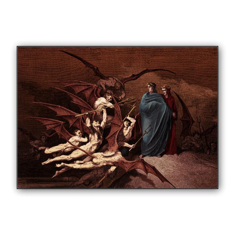 Dante and Virgil Attacked by Devils