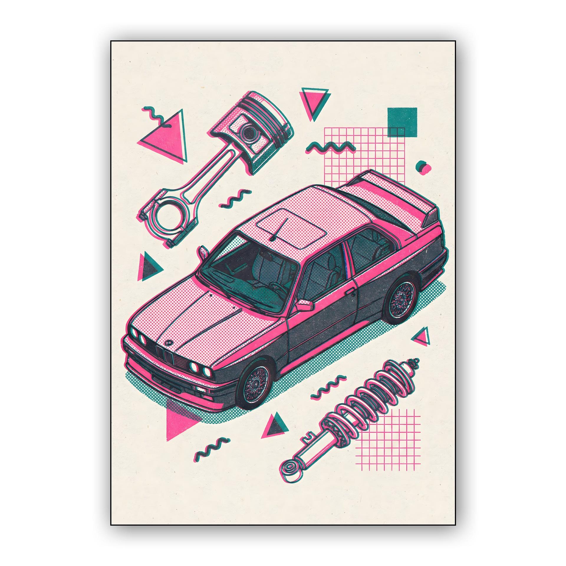 BMW E30 M3 Memphis Parts Illustration