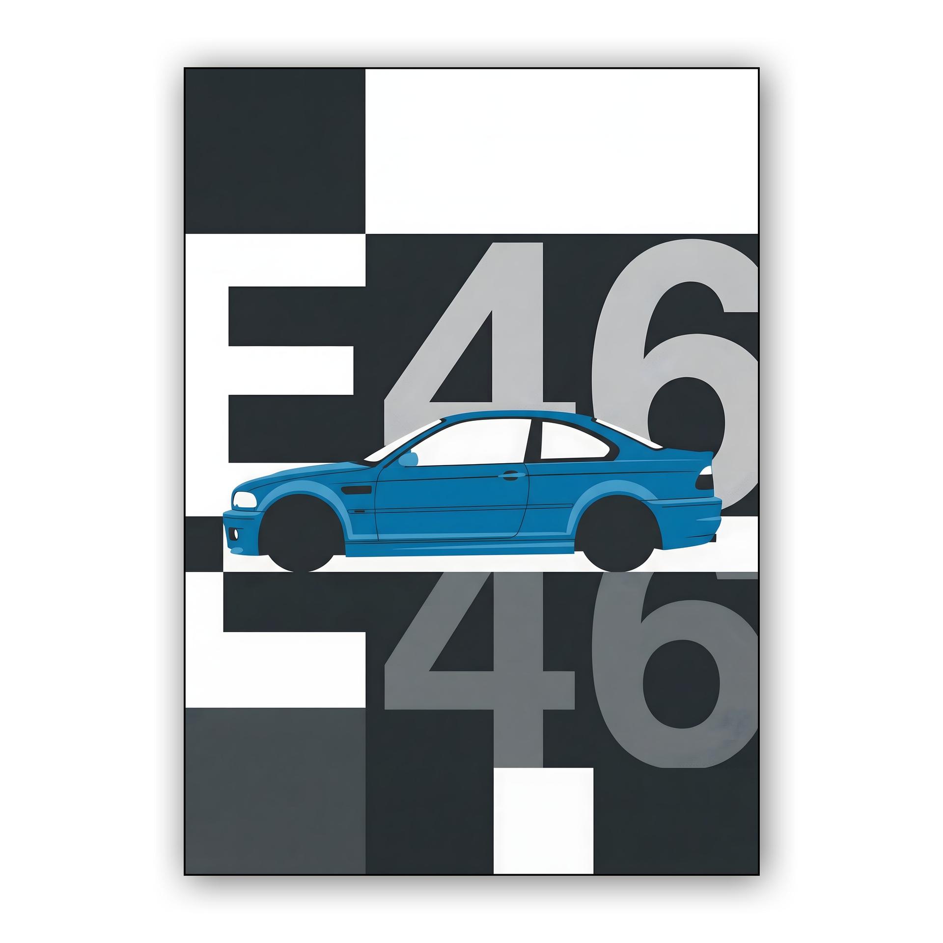 BMW E46 M3 Geometric Typography