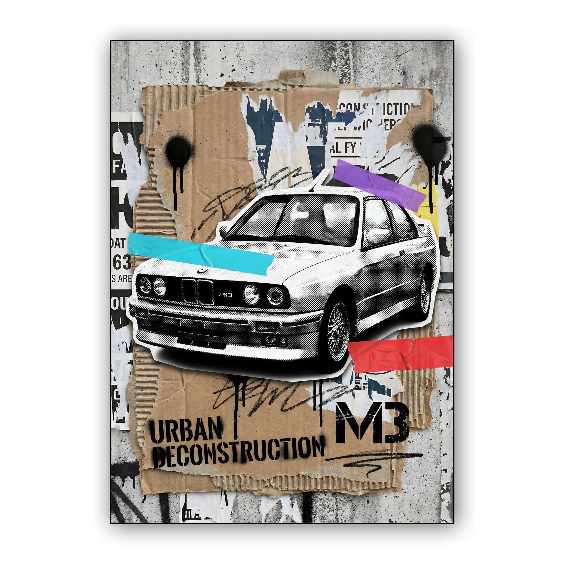 BMW E30 Urban Deconstruction Collage
