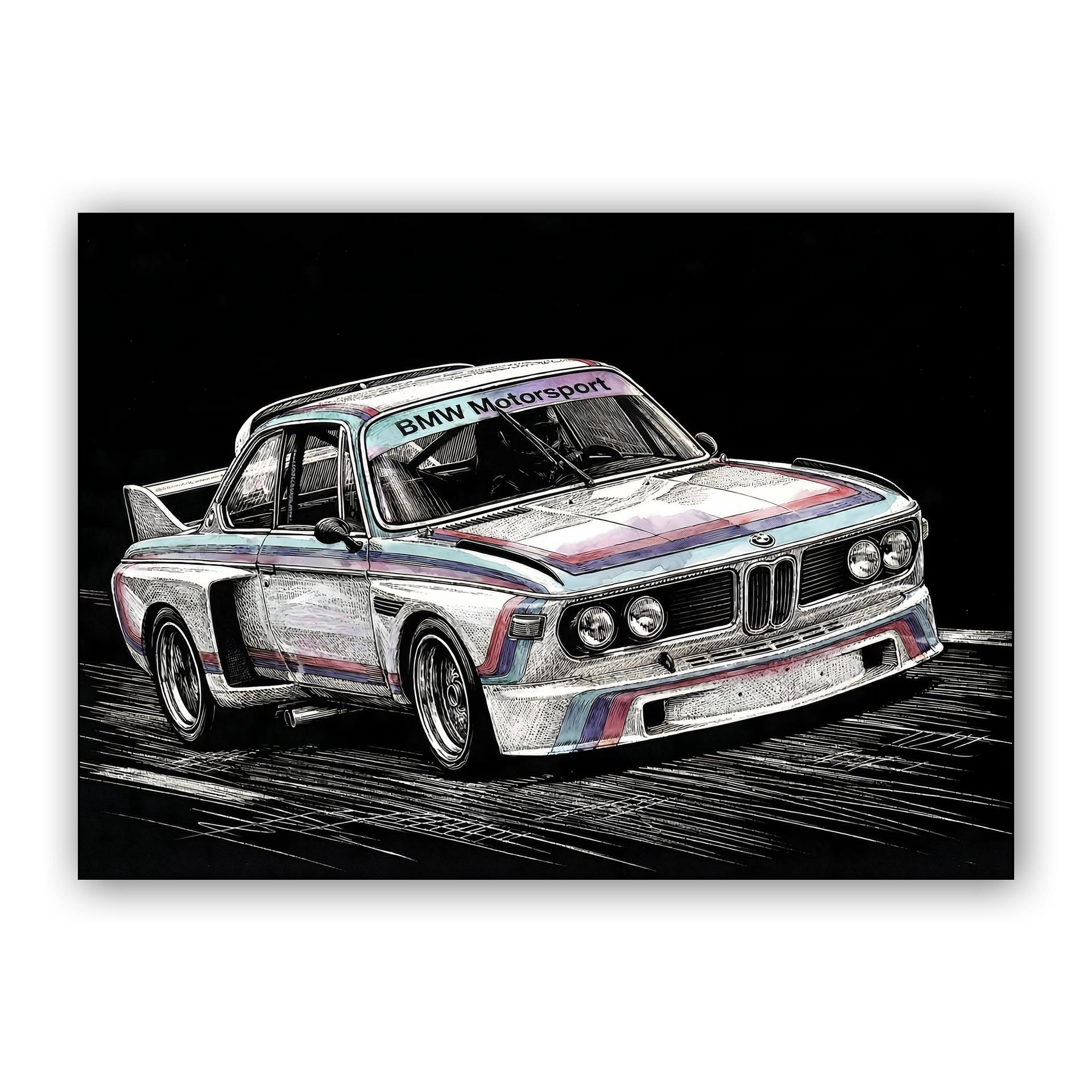 BMW 3.0 CSL Batmobile Sketch