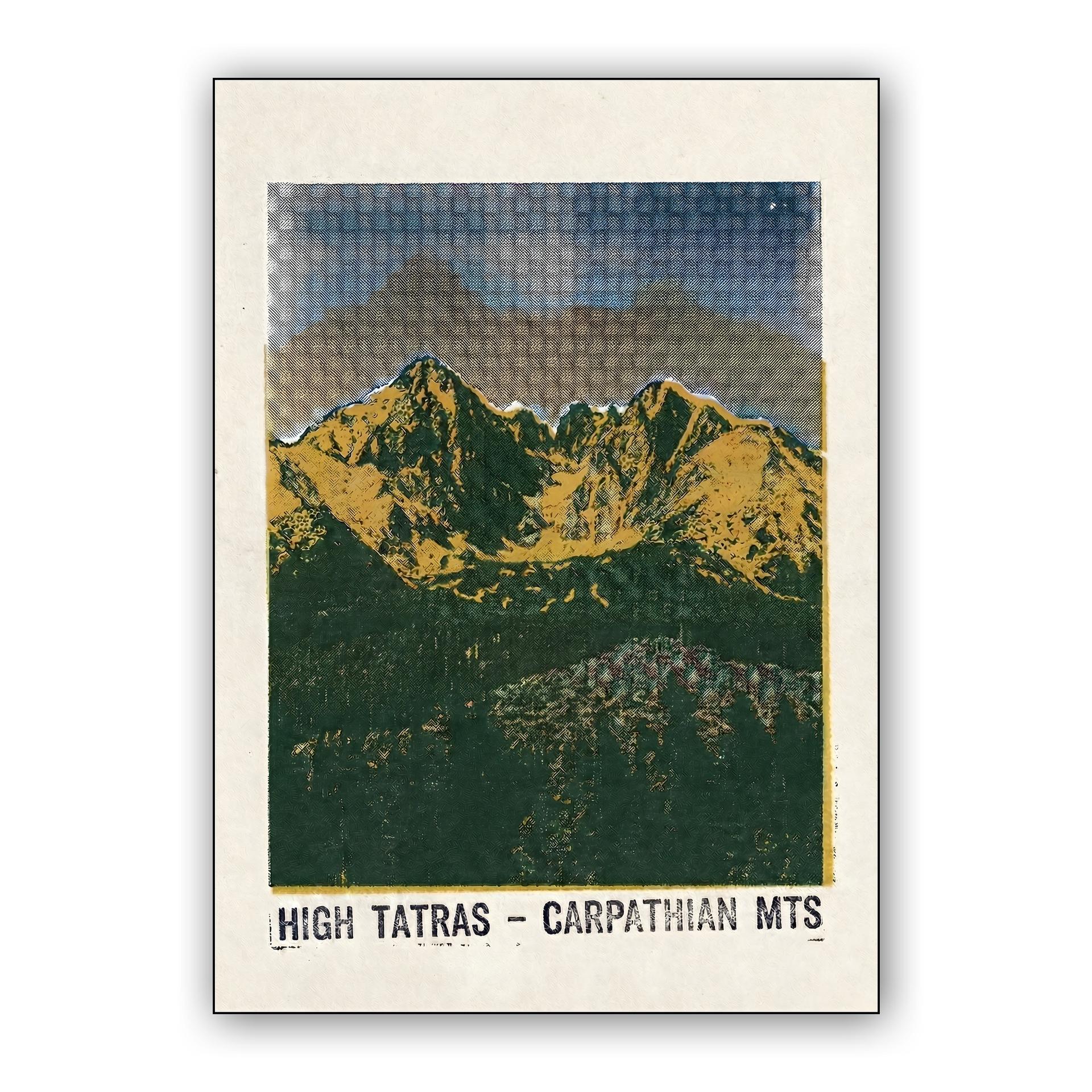 High Tatras Carpathian Mountains Vintage Poster