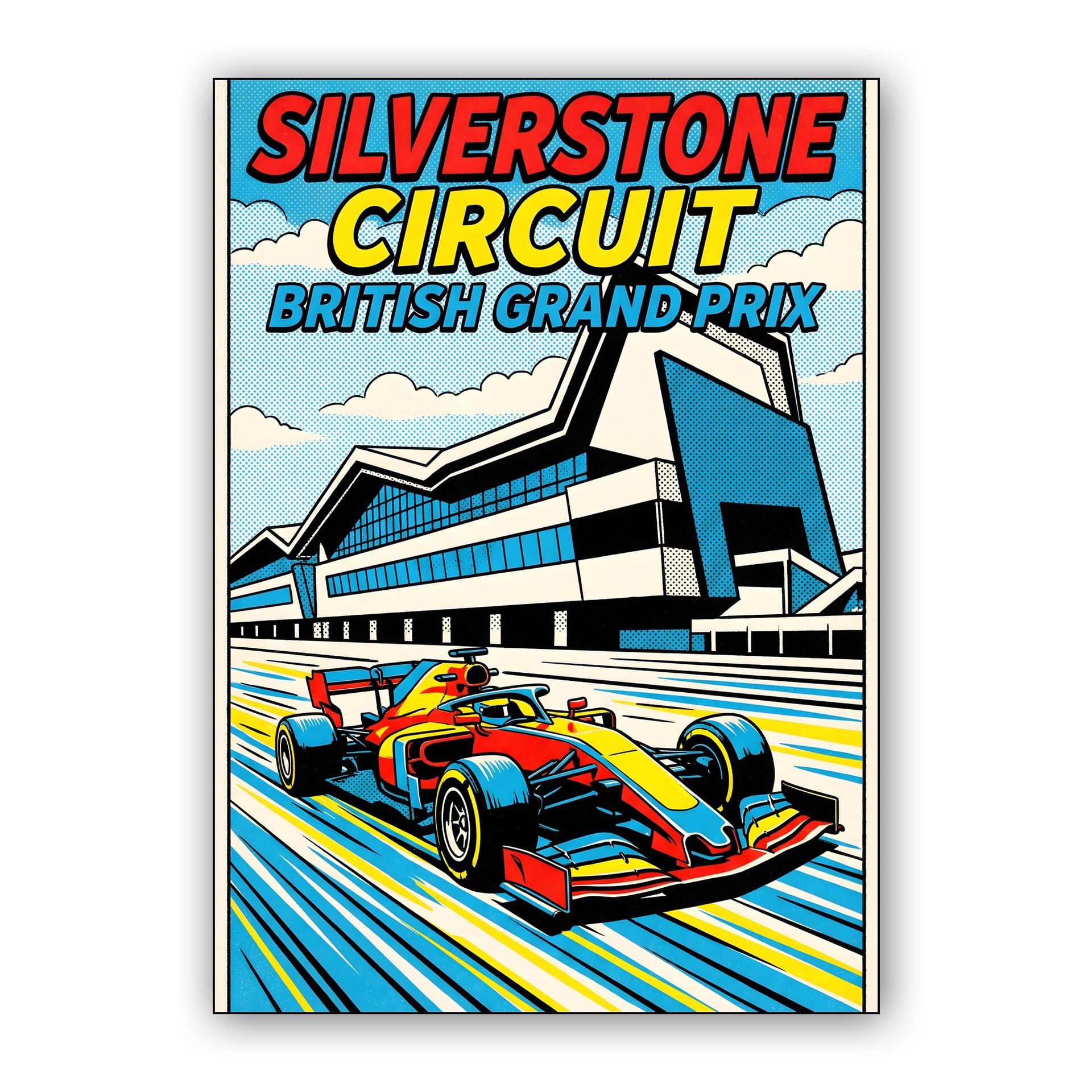 Silverstone Speed: British Grand Prix Pop Art