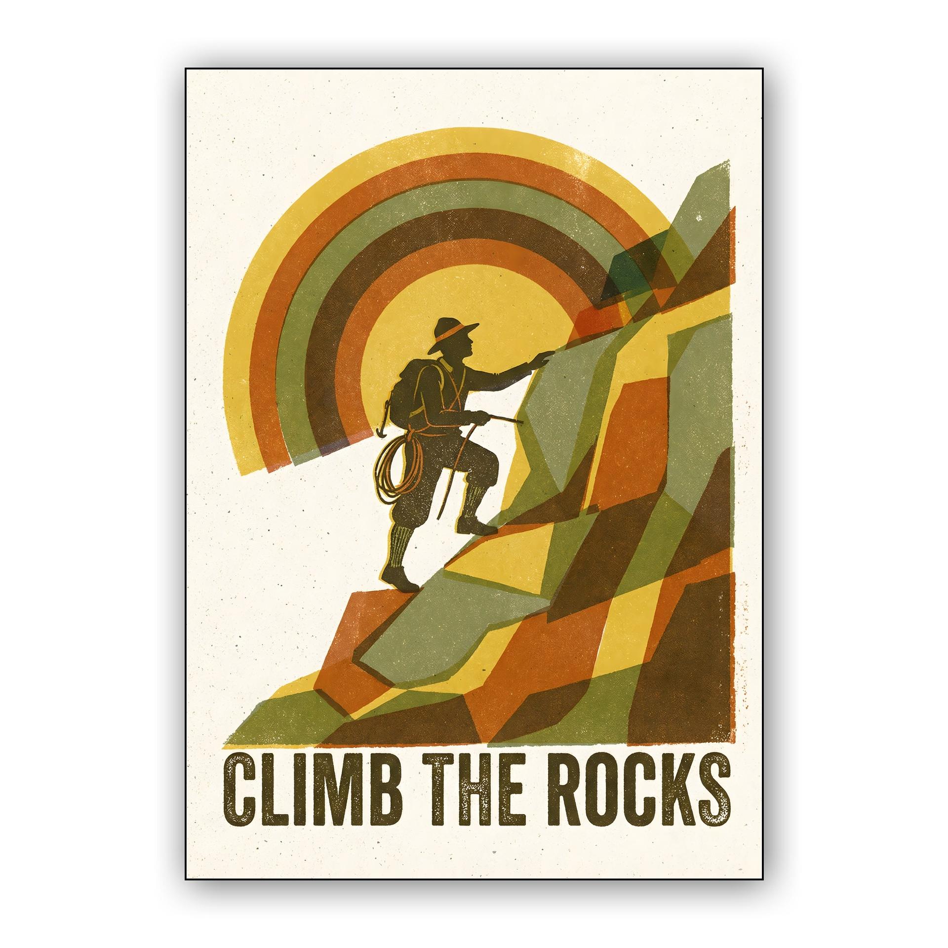 Vertical Heritage: Vintage Rock Climbing Poster