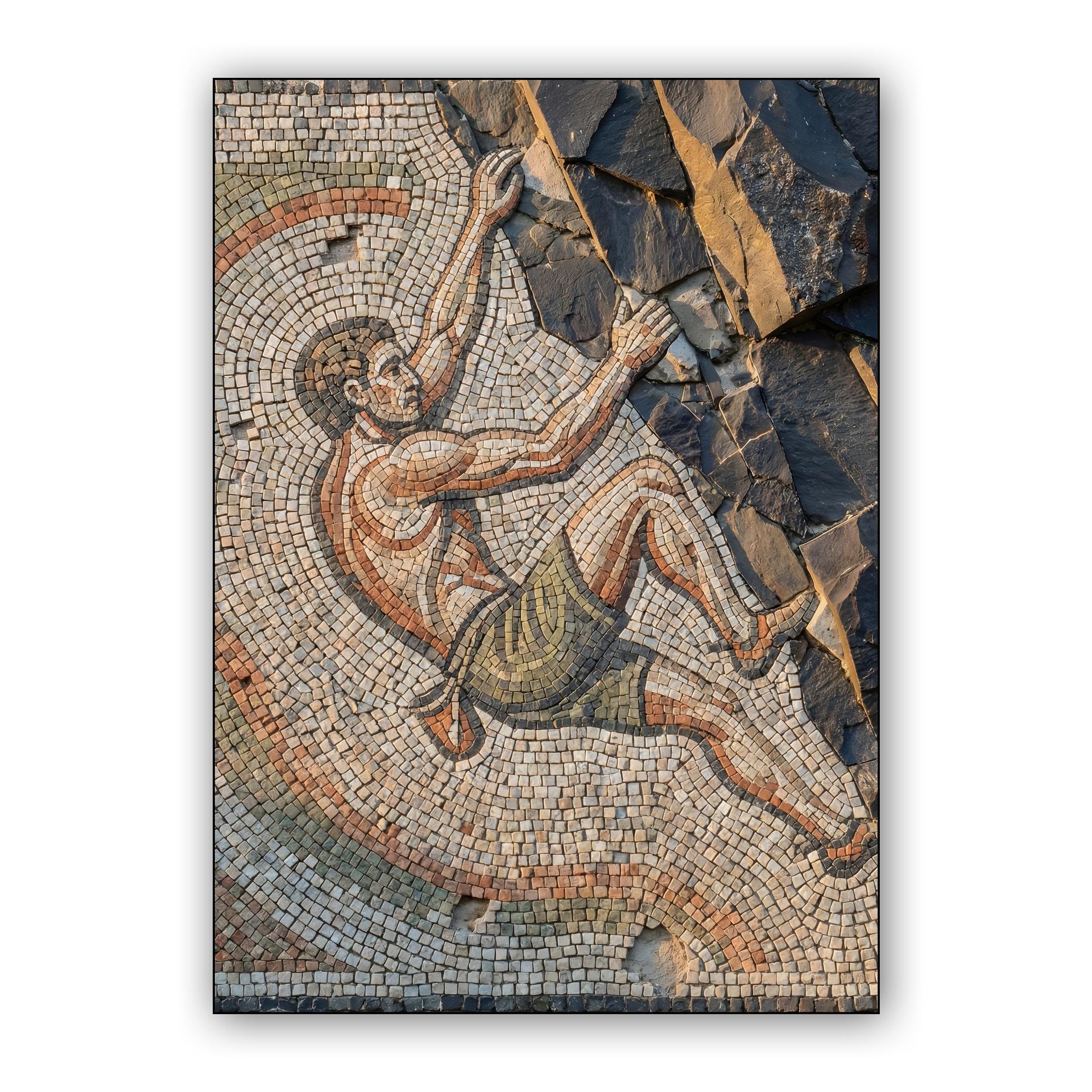The Eternal Ascent: Classical Mosaic Climber