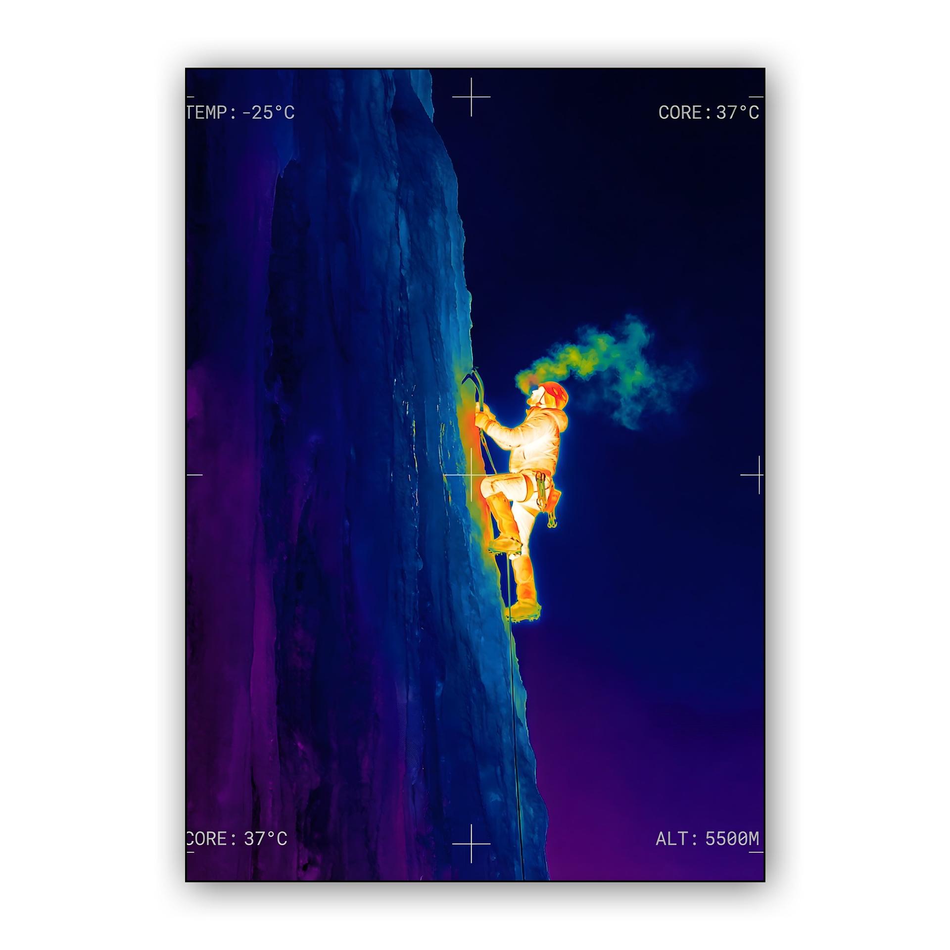 Core Heat: Extreme Altitude Ice Climbing Thermal Scan