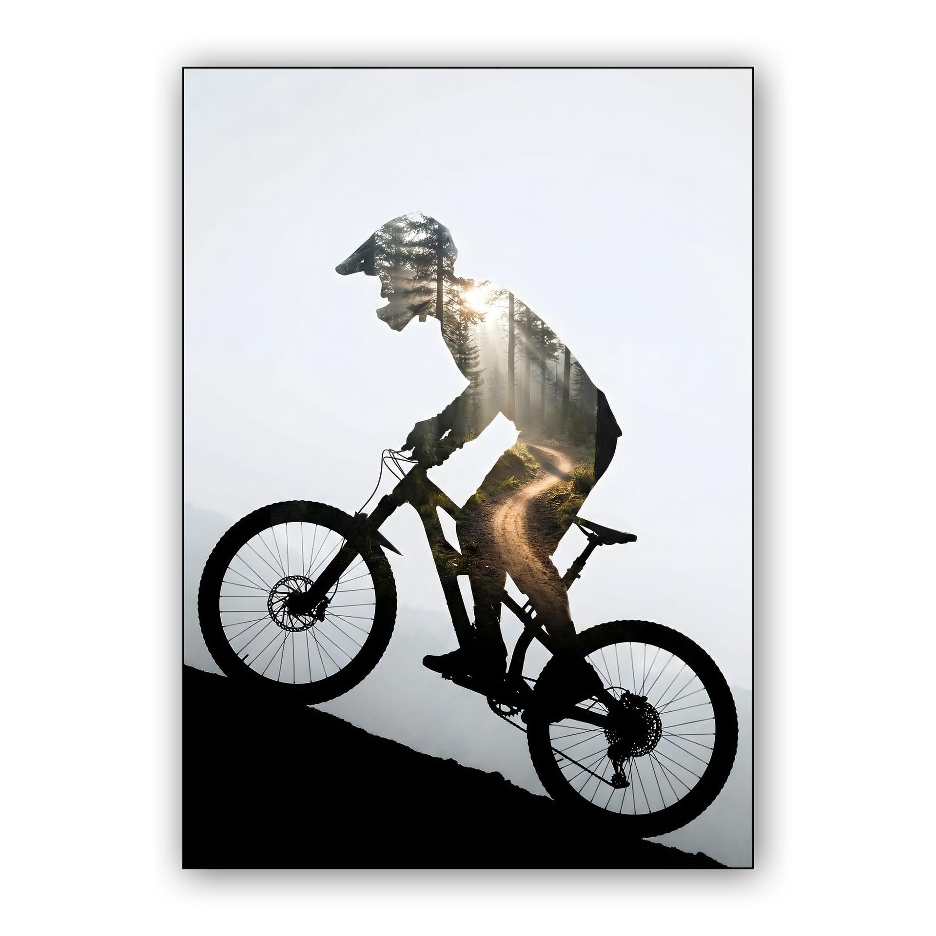 Soul of the Trail: Mountain Biker Double Exposure