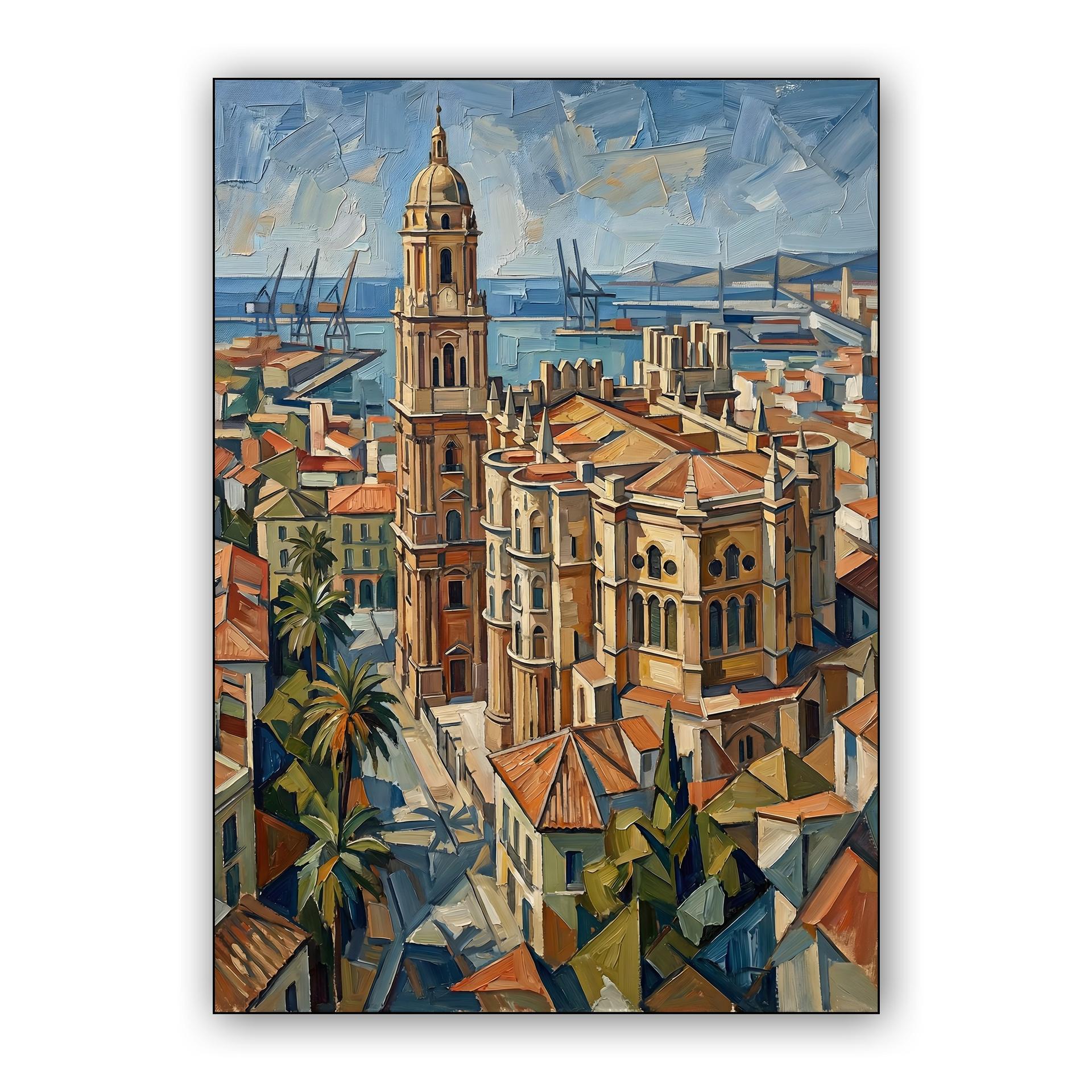 Sunlit Soul of Málaga: The Cathedral Impasto