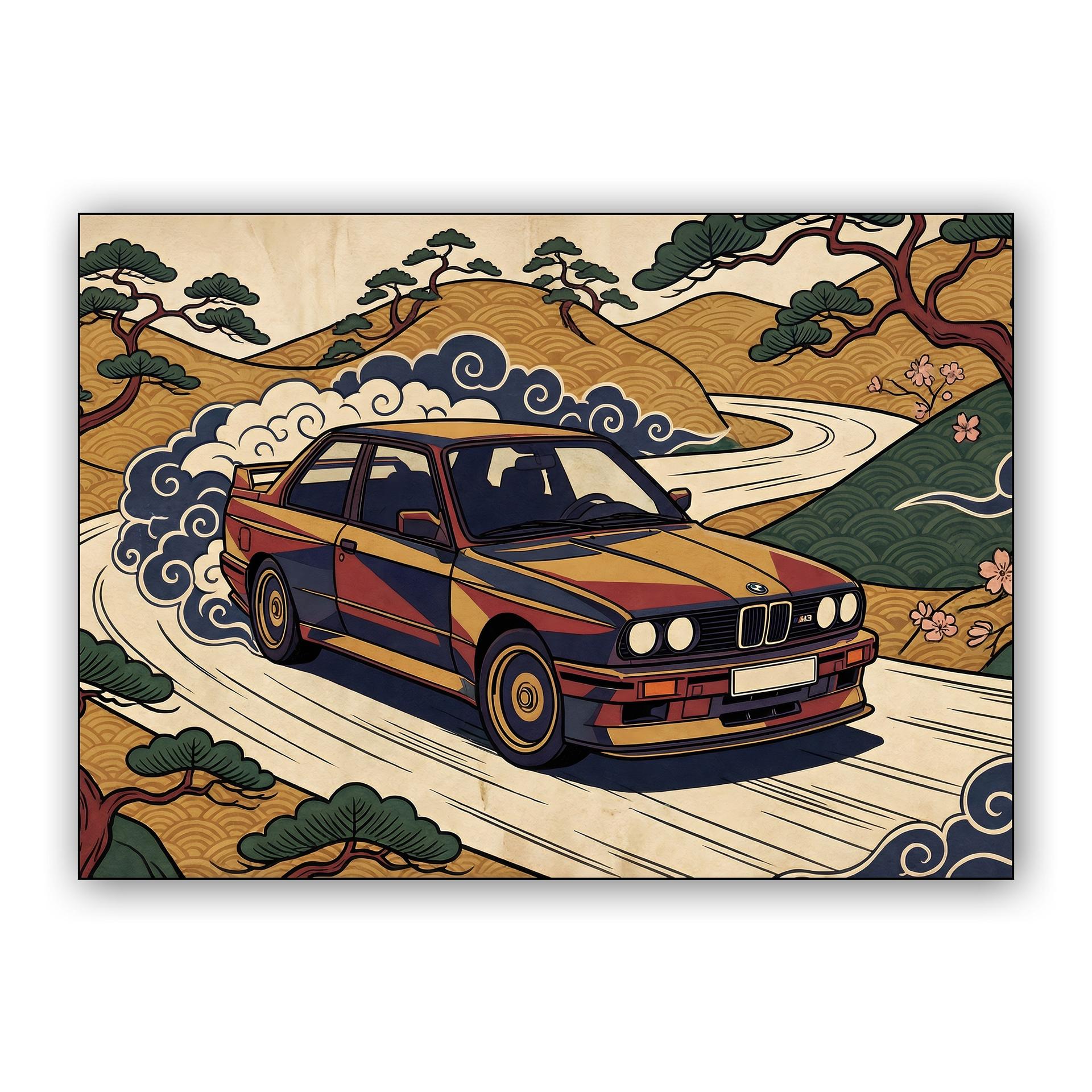BMW E30 M3: Ukiyo-e Touge Drift