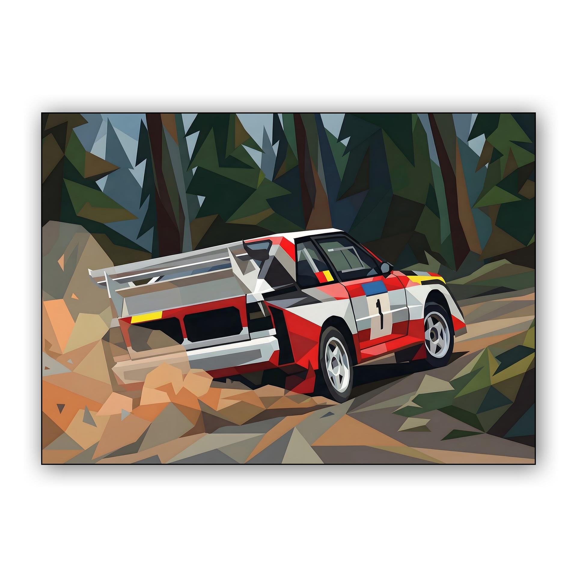 Audi Quattro S1: Low Poly Forest Rally