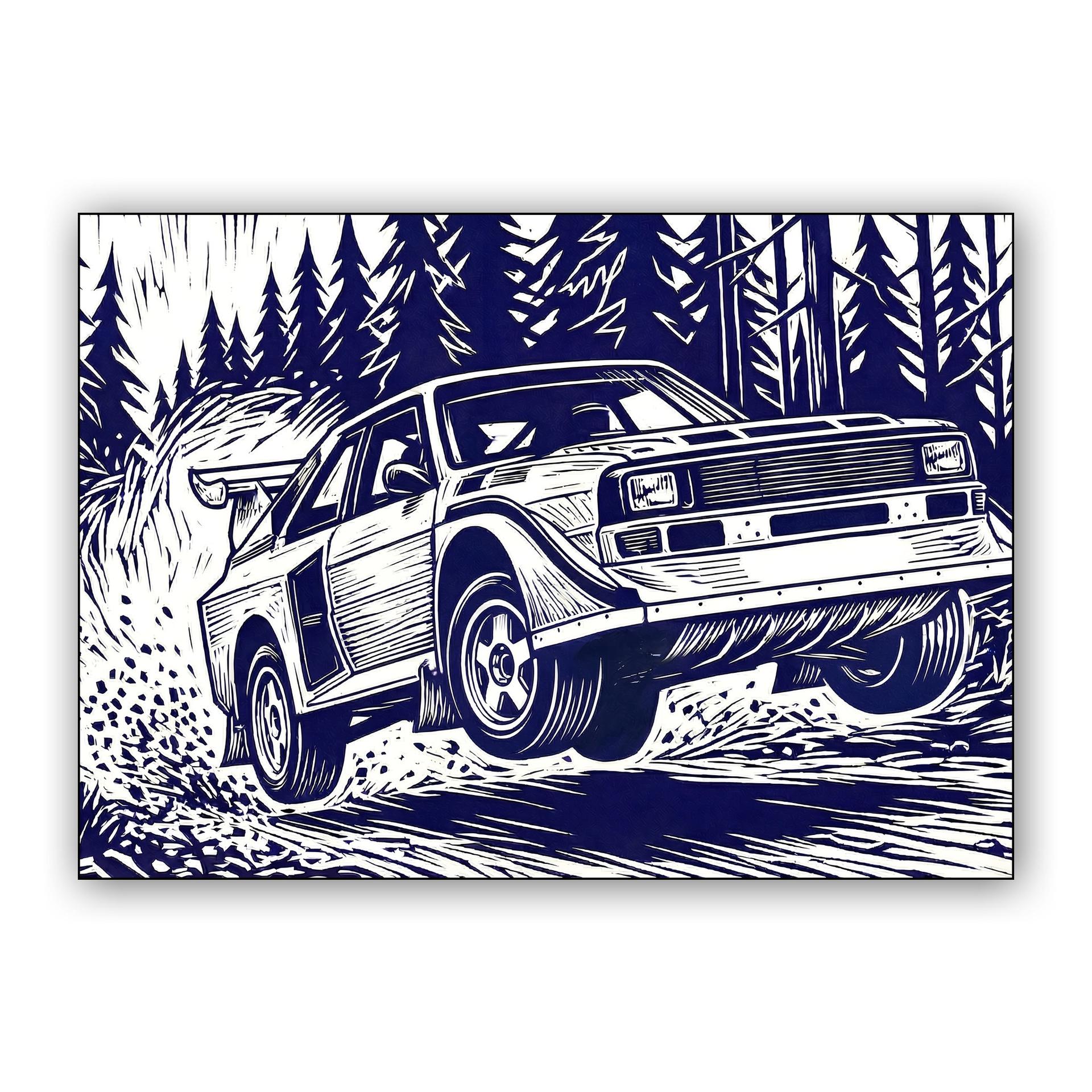 Audi Quattro S1: Forest Woodcut Jump