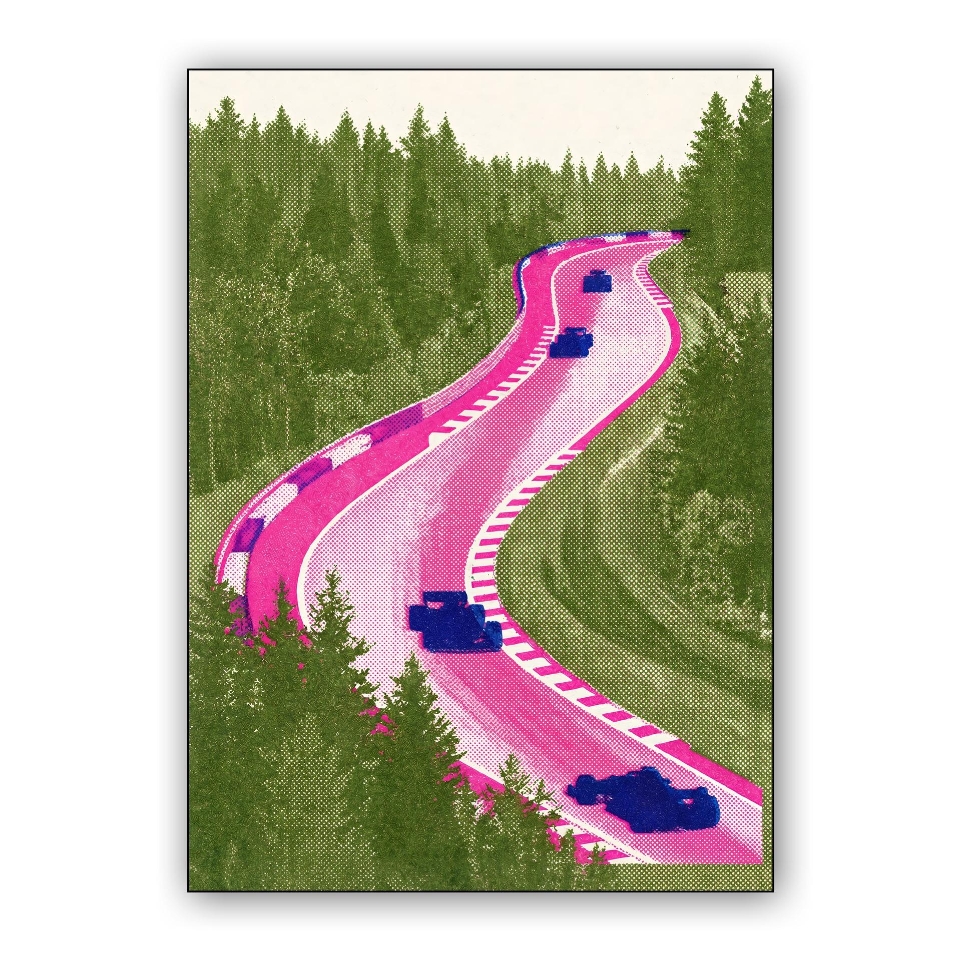 Neon Forest Circuit: Risograph Grand Prix