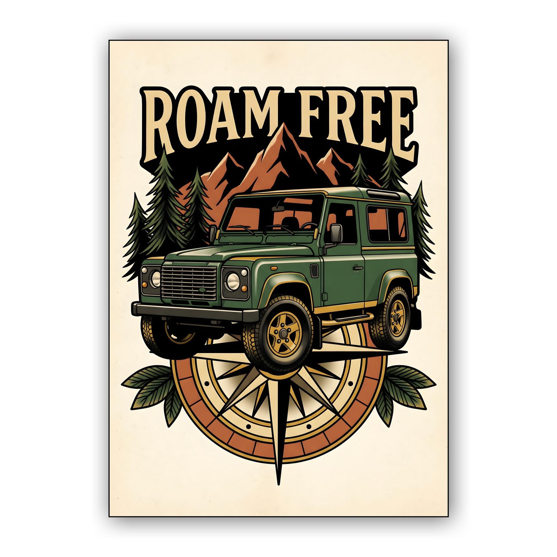 Roam Free Land Rover Defender Adventure Emblem