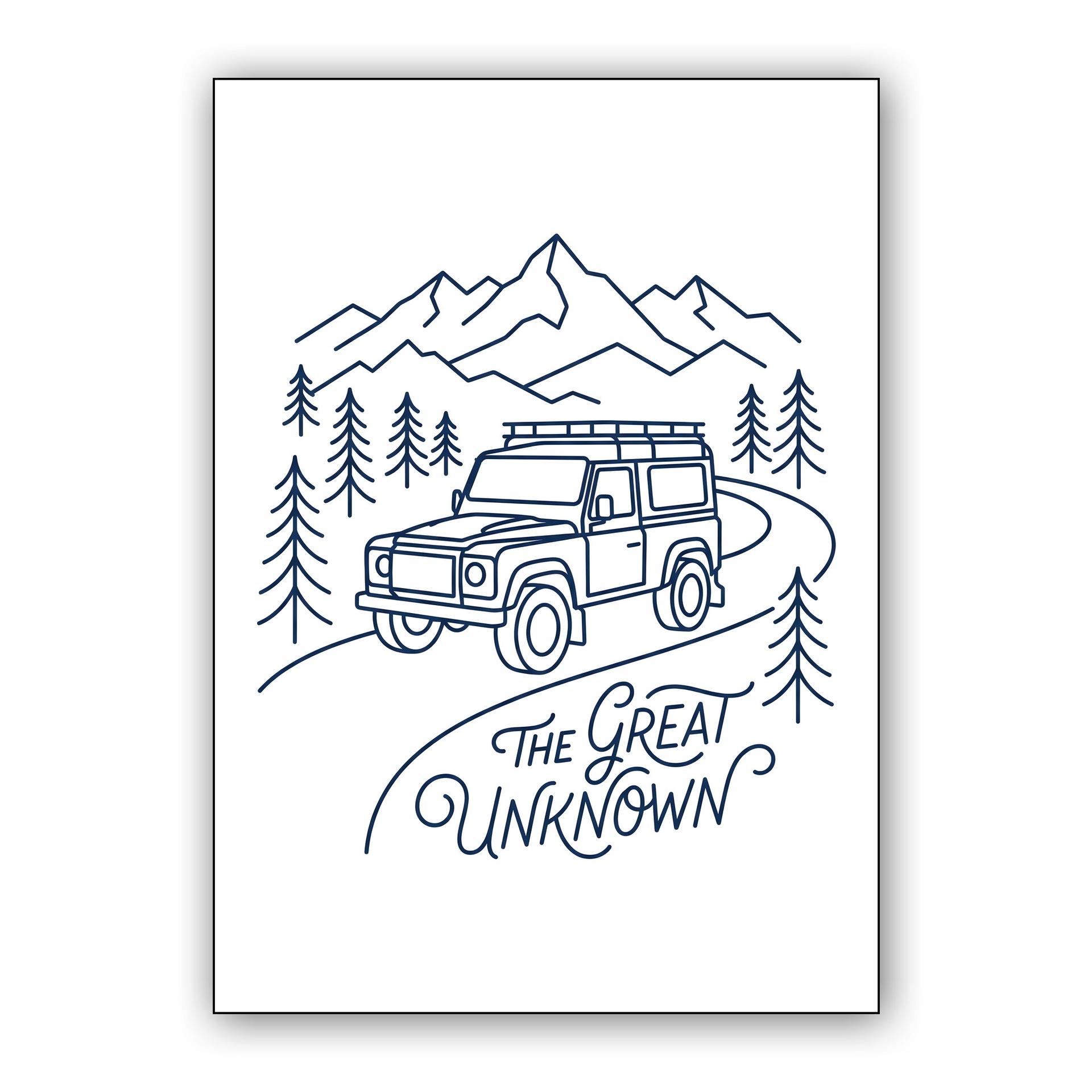 The Great Unknown Defender 90 Line Art