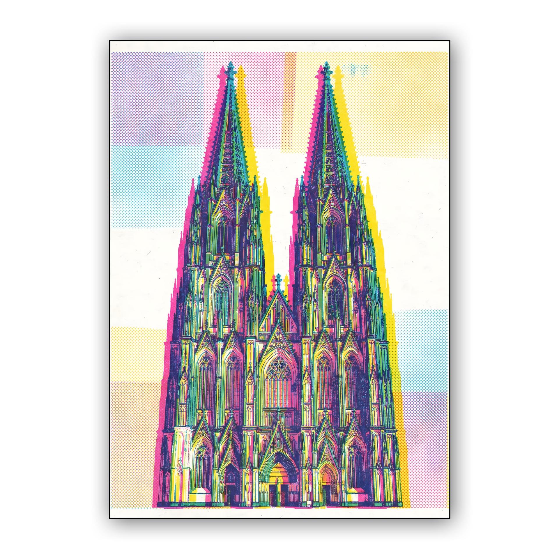Cologne Cathedral Halftone Pop Art