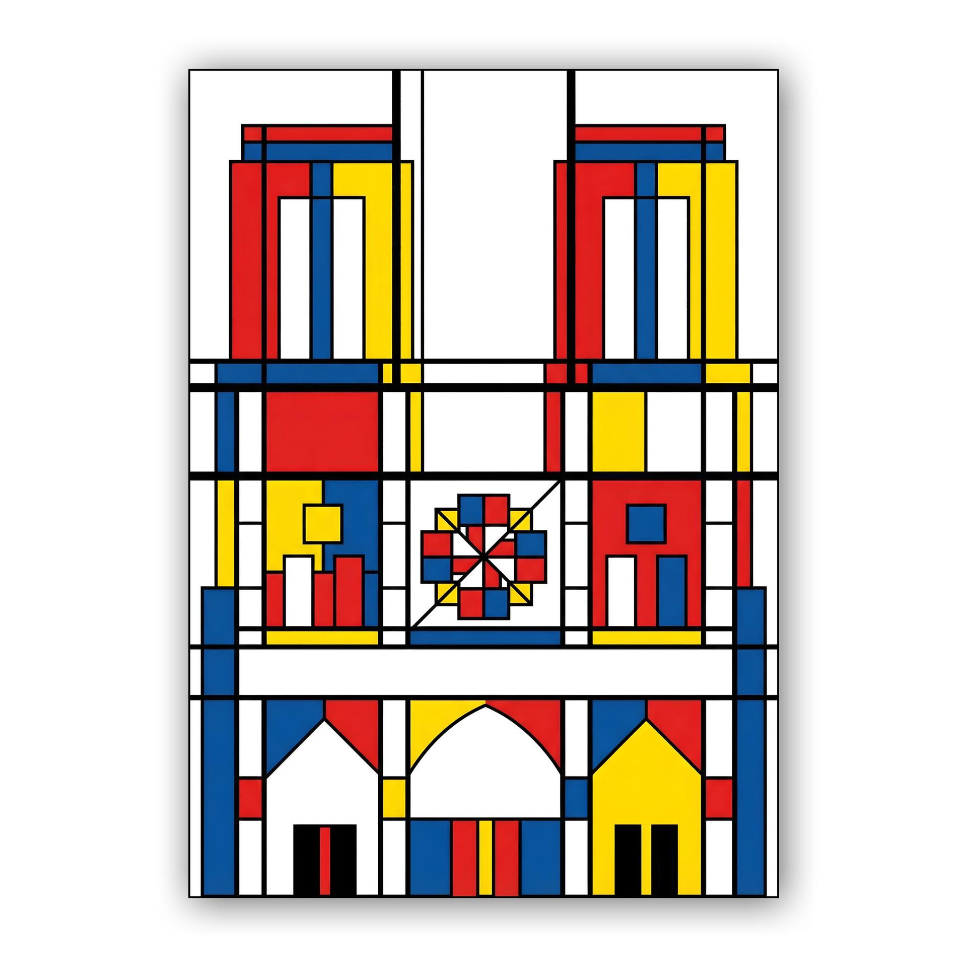 Notre-Dame De Stijl Abstraction
