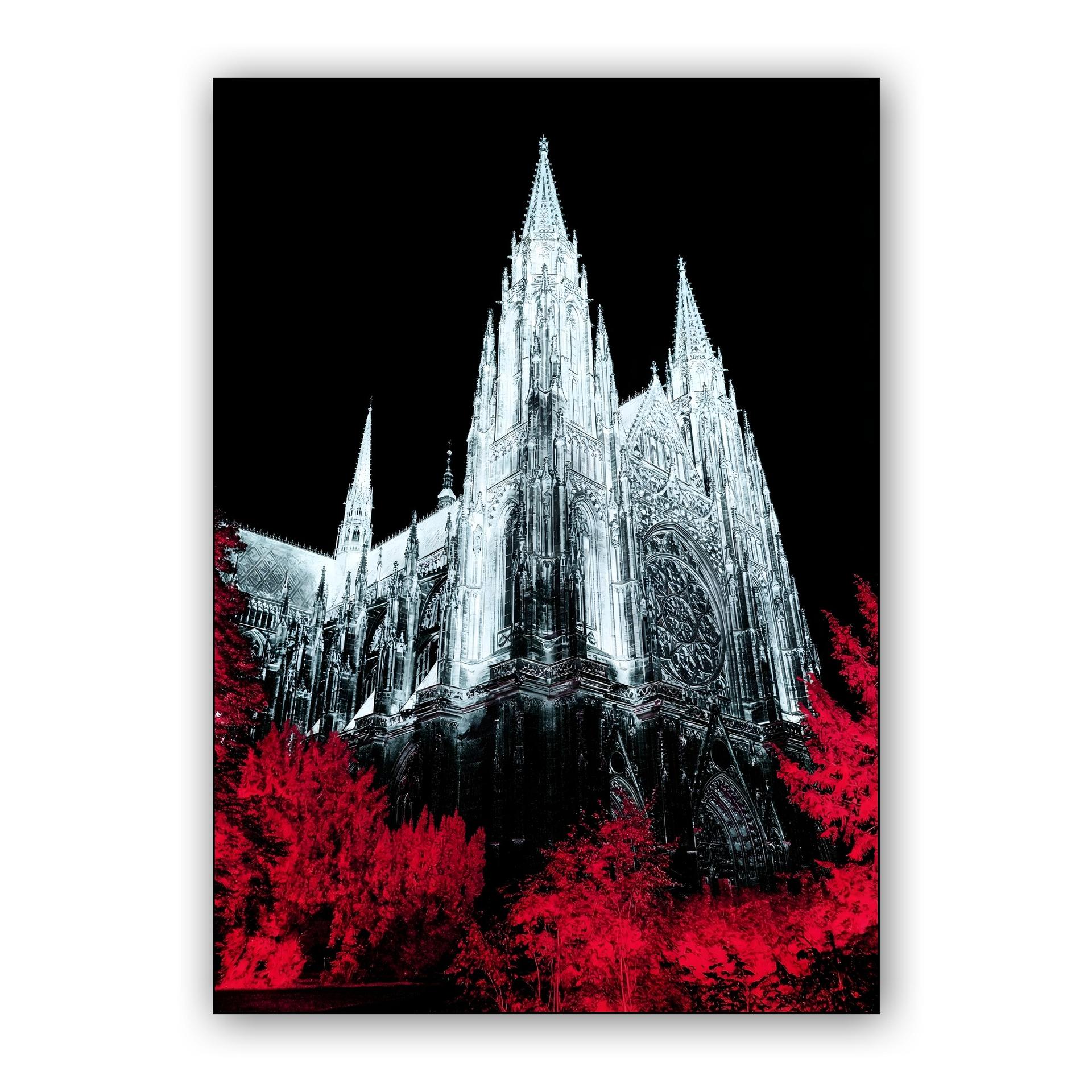 St. Vitus Cathedral Surreal Red Foliage