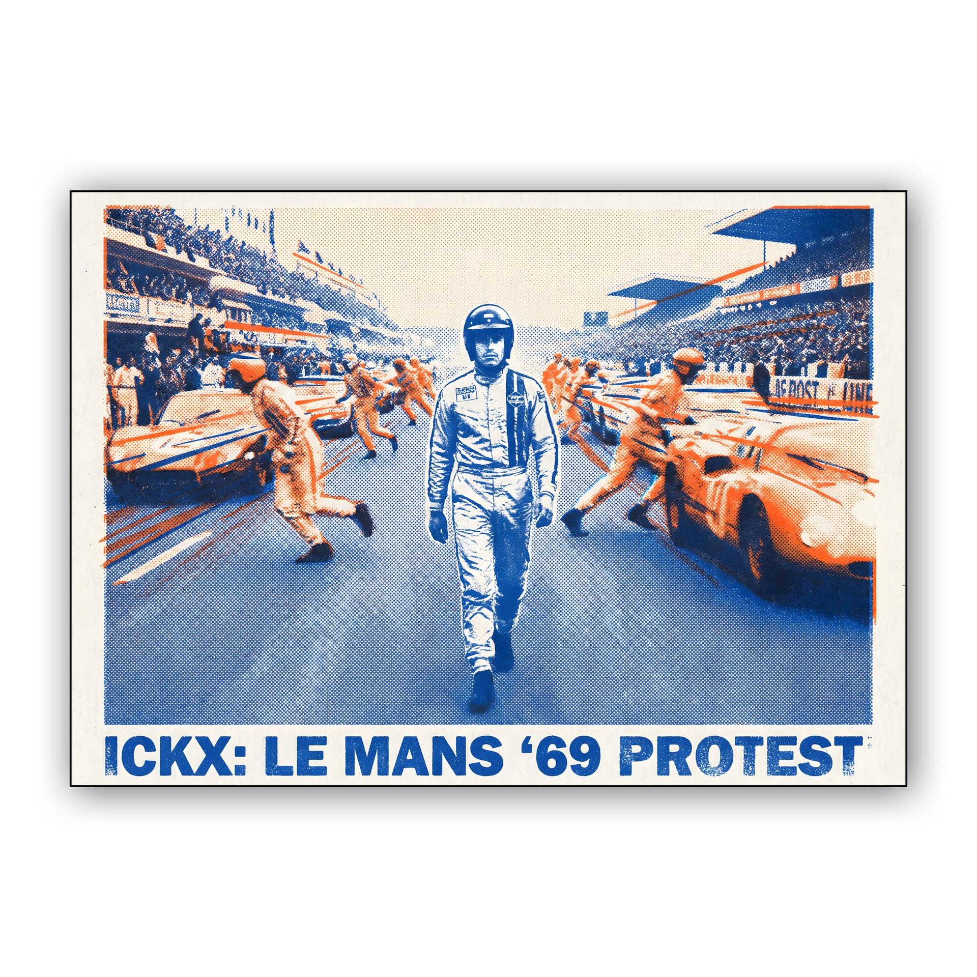 Ickx: Le Mans '69 Protest Halftone Graphic