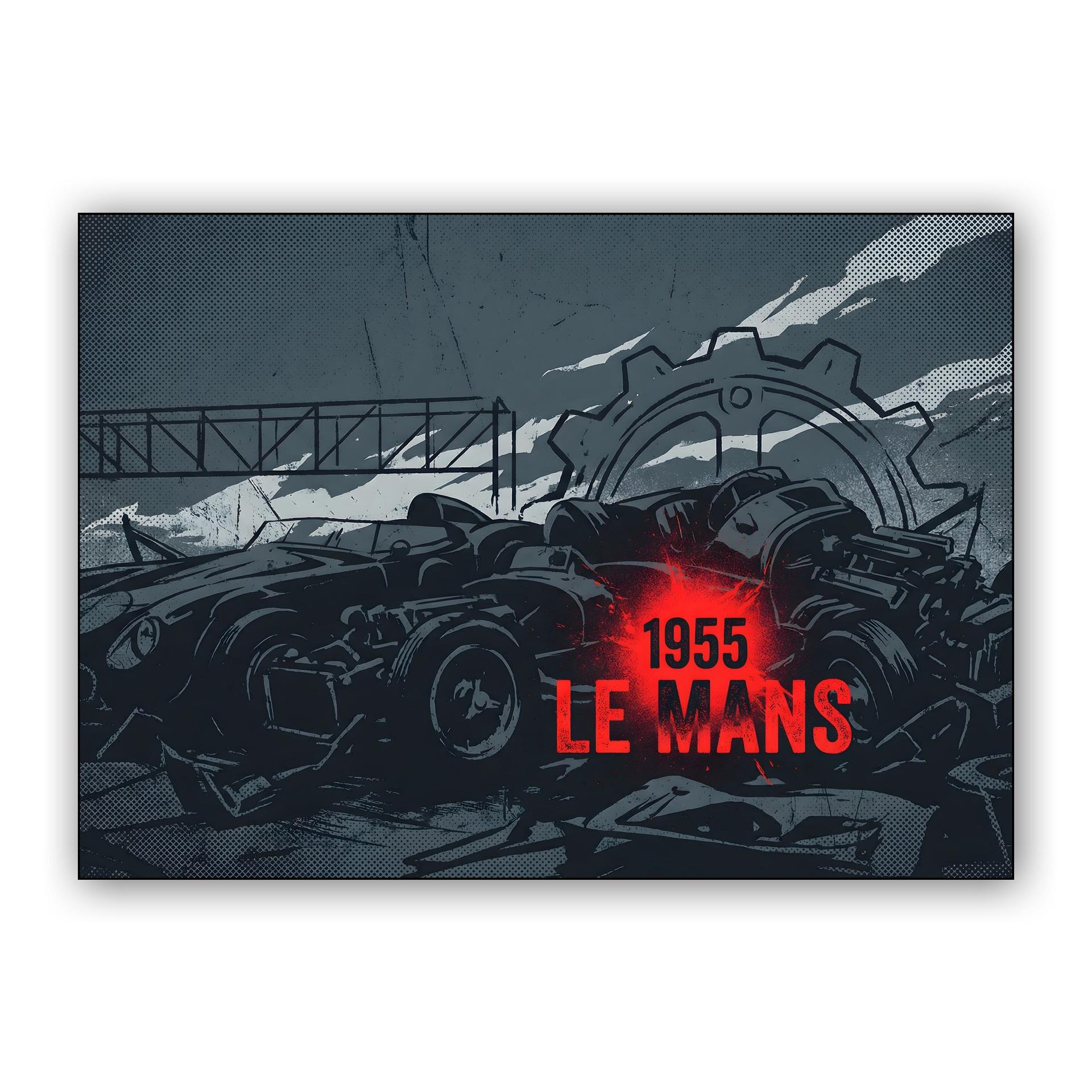 1955 Le Mans Tragedy Graphic Illustration