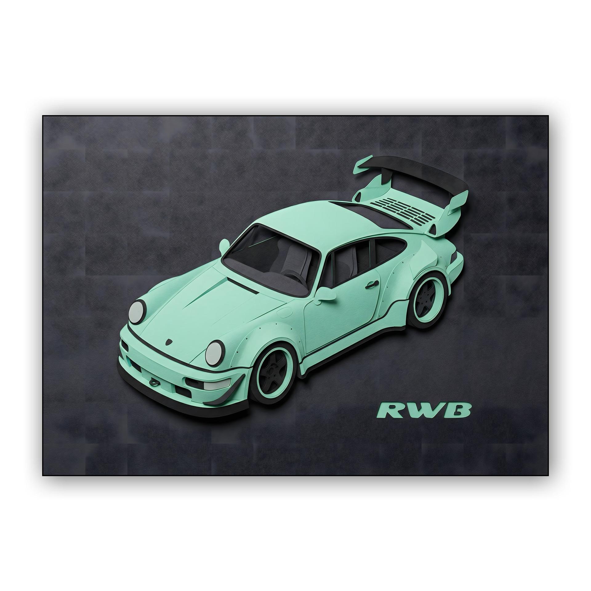 RWB 993 Mint: Textured Digital Papercraft