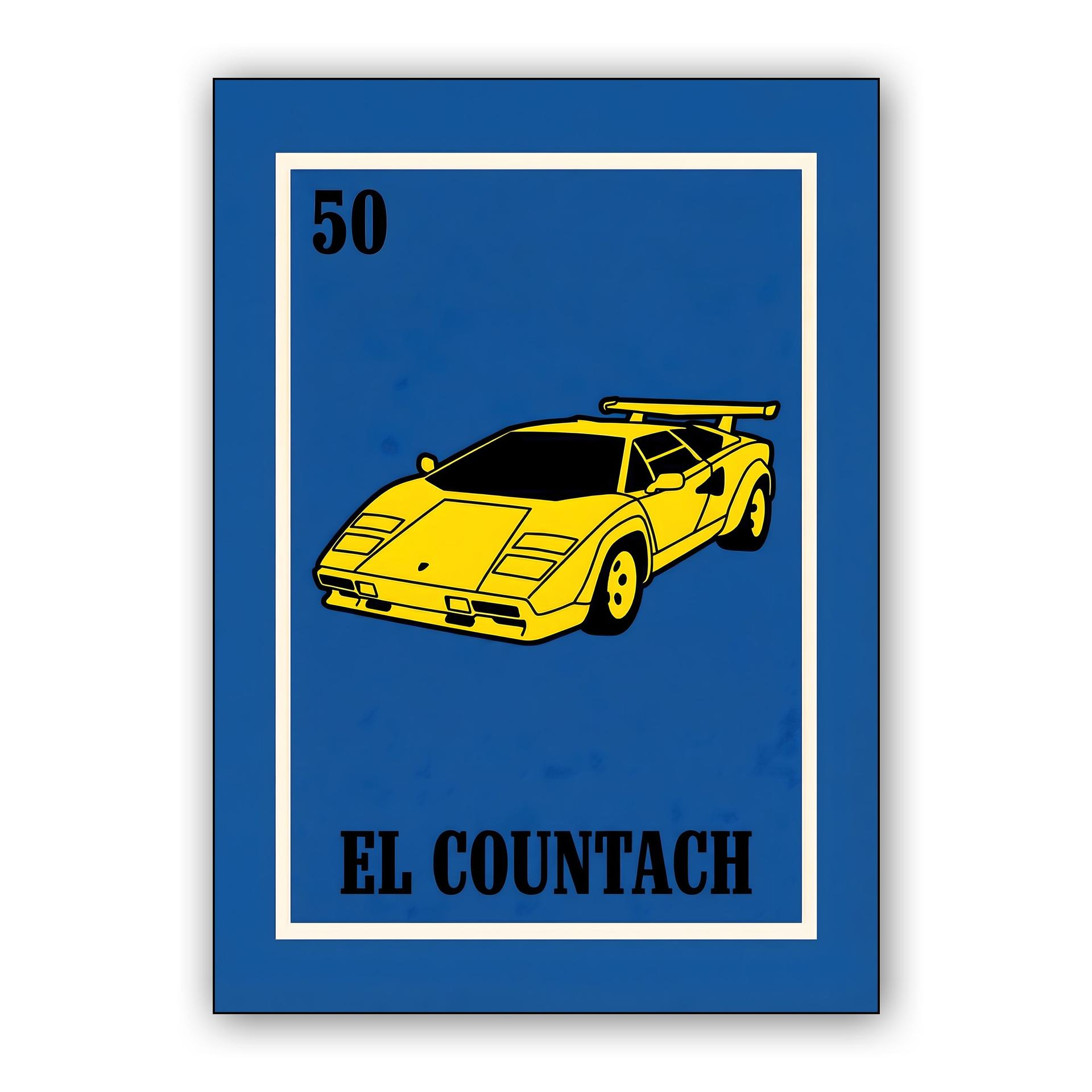 El Countach Lotería Card Graphic