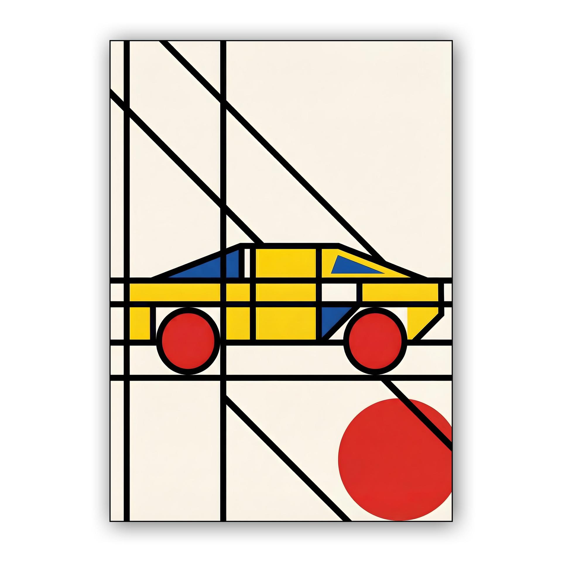 Neoplastic Speed: A De Stijl Automotive Study