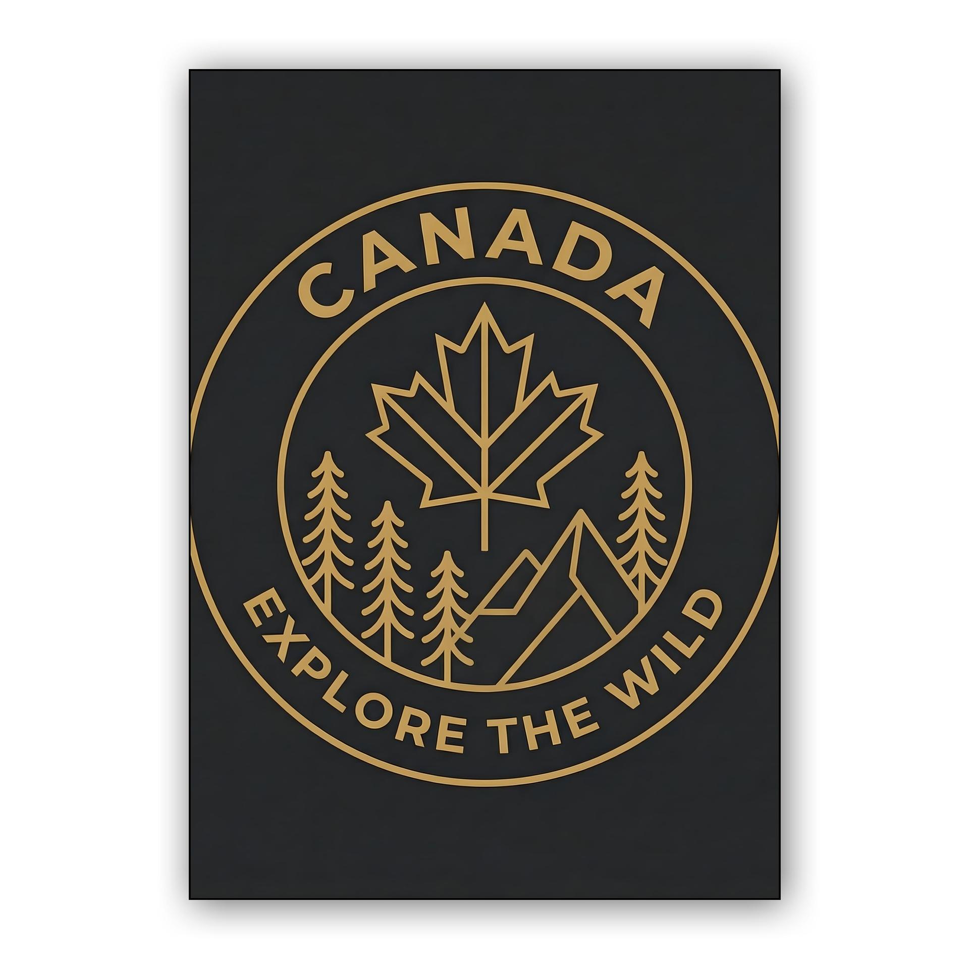 Canada Explore the Wild Minimalist Badge